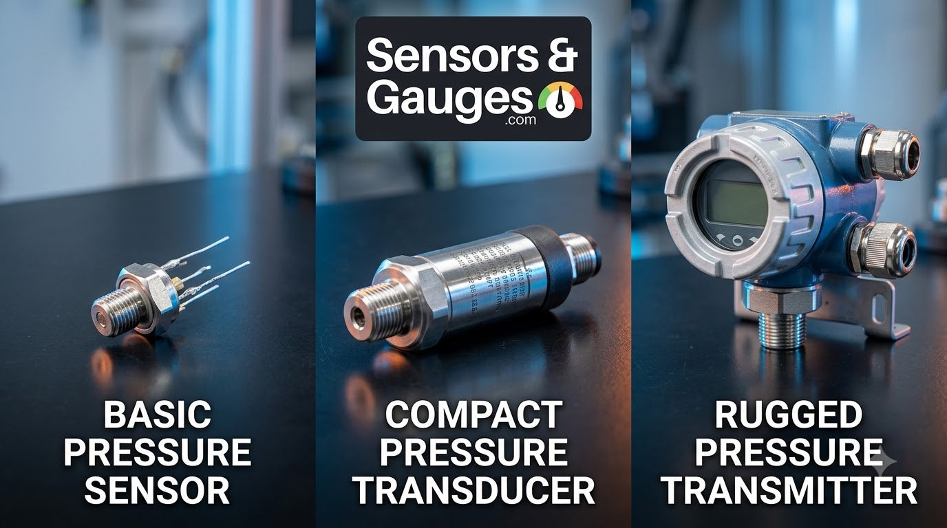 Pressure Sensor vs Pressure Transducer vs Pressure Transmitter: What’s the Difference?