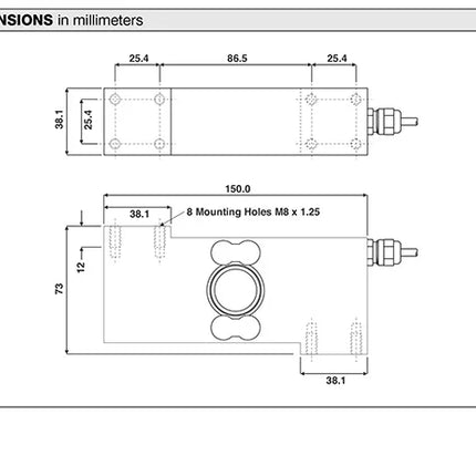 250kg Load Cell – 1510 Single-Point Load Cell