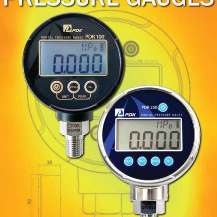 PDK PDR100 Digital Pressure Gauge – 0.5% FS Accuracy, 68mm Display