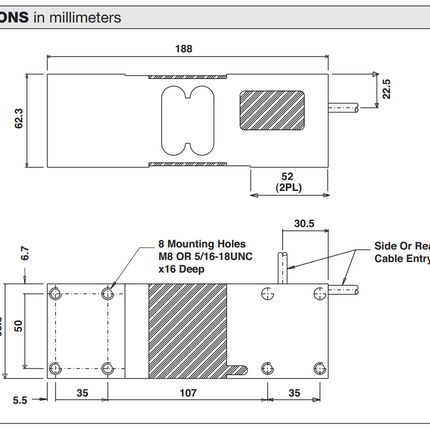 Model- 1260 Aluminum High Capacity Single-Point Load Cell