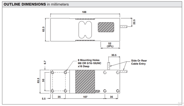 Model- 1260 Aluminum High Capacity Single-Point Load Cell