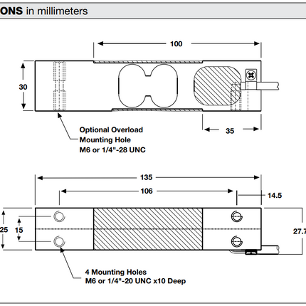 Model 1130 - Stainless Steel  Single-Point Load Cell