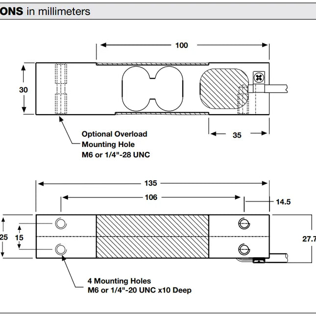 Model 1130 - Stainless Steel  Single-Point Load Cell