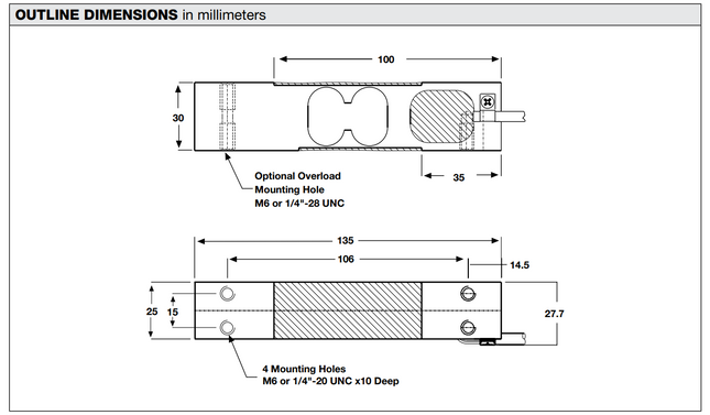 Model 1130 - Stainless Steel  Single-Point Load Cell