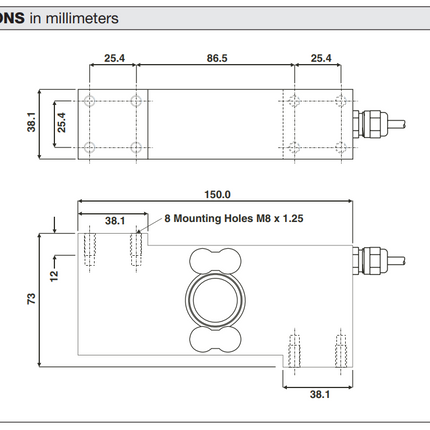 Model- 1510 Hermetically Sealed Single-Point Load Cell