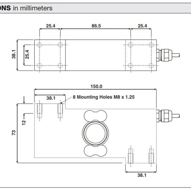 Model- 1510 Hermetically Sealed Single-Point Load Cell