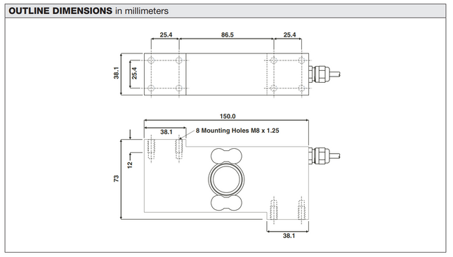 Model- 1510 Hermetically Sealed Single-Point Load Cell