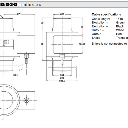 Model ASC Compression Load Cell