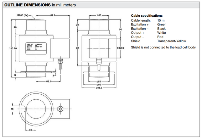Model ASC Compression Load Cell