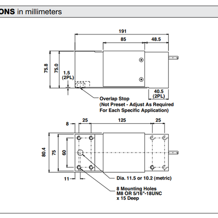 Model 1250 - Aluminum High Capacity Single-Point Load Cell