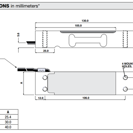 Model 1022 Single-Point Aluminum Load Cell