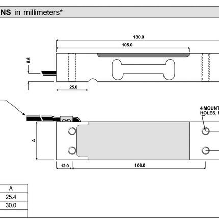 Model 1022-5k Single-Point Aluminum Load Cell