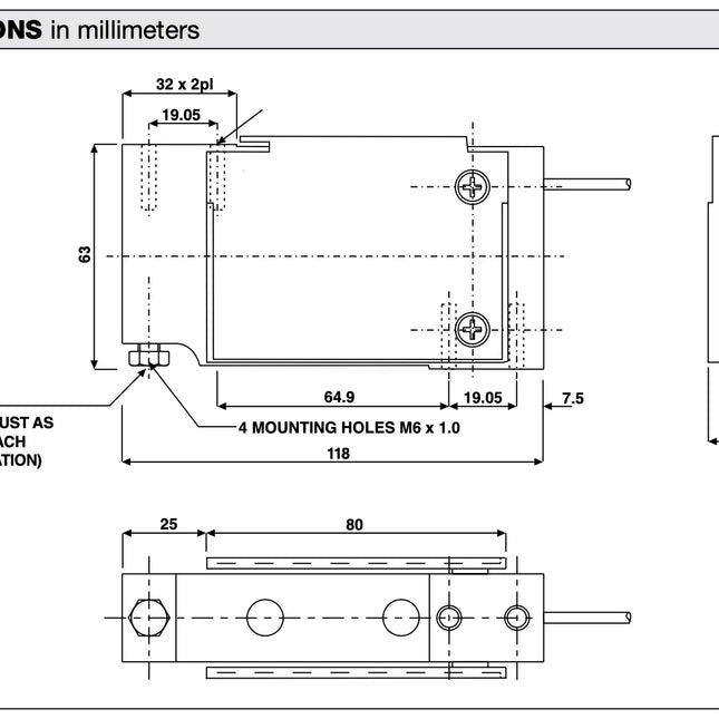 Model 1010/1015 Tedea Huntleigh Aluminum Single-Point Load Cell